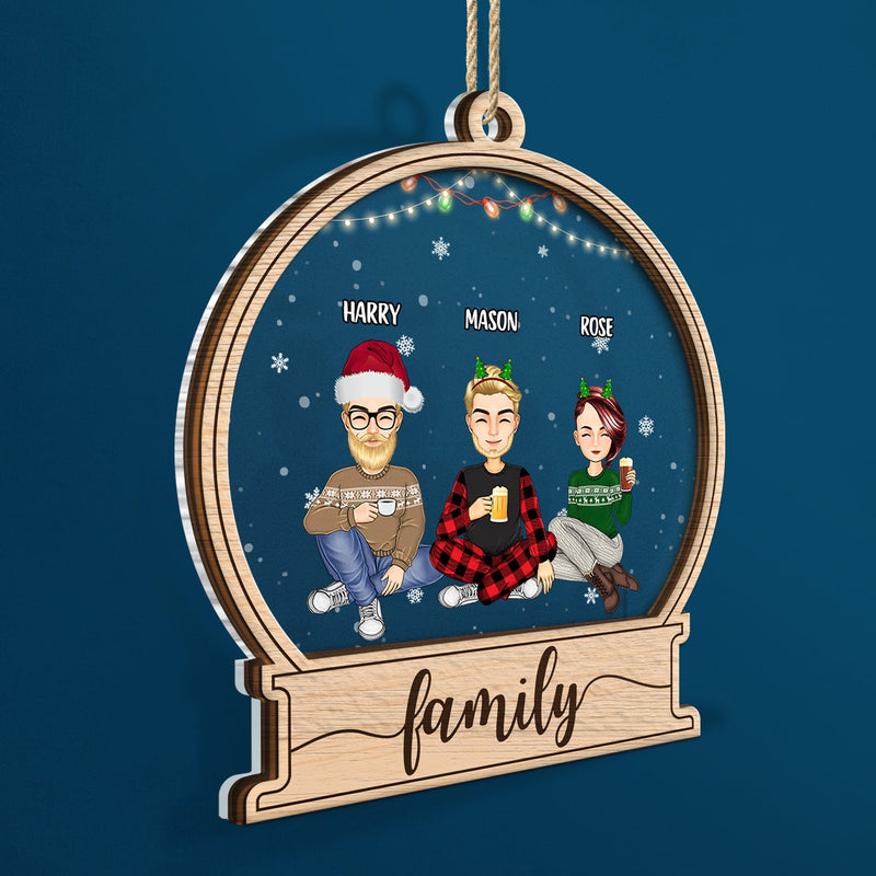 Christmas We Are Family - Gift For Family - Personalized 2-Layered Mix Ornament