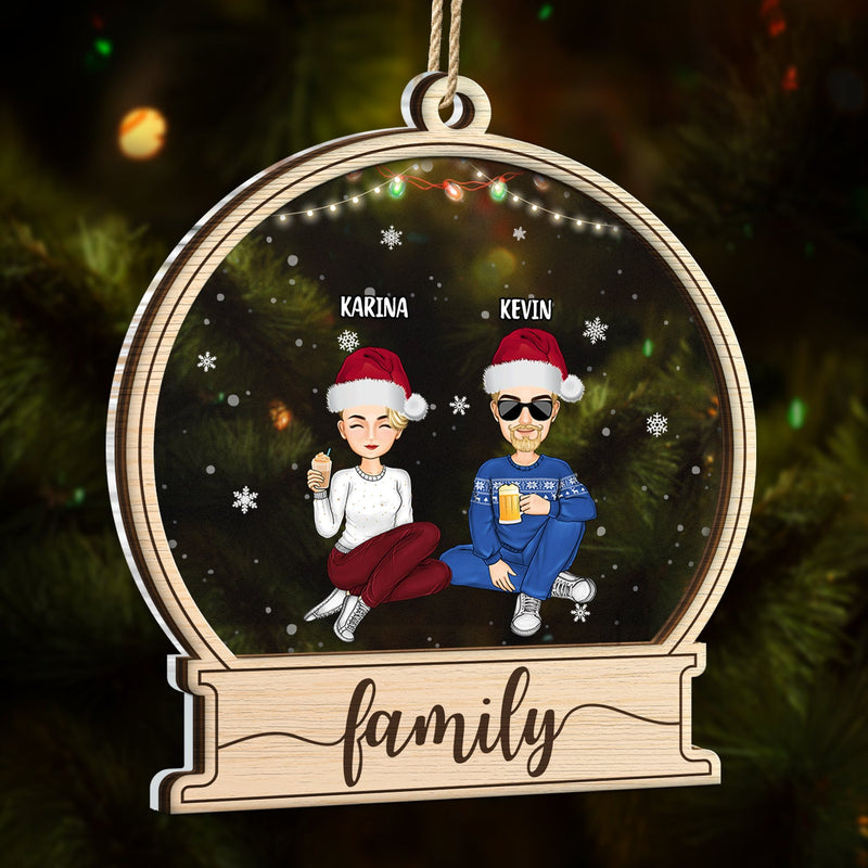 Christmas We Are Family - Gift For Family - Personalized 2-Layered Mix Ornament