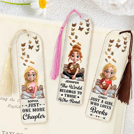 Reading World Belongs To Those Who Read - Personalized Acrylic Bookmark