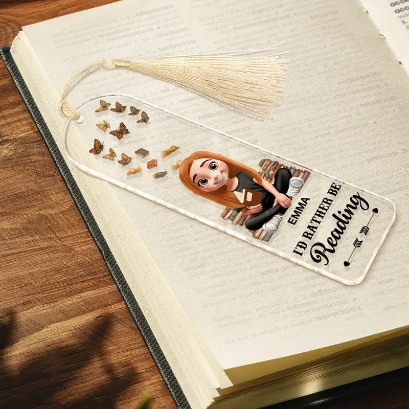 Reading,Gift For Yourself,Happy - Reading World Belongs To Those Who Read - Personalized Acrylic Bookmark