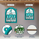 Gift For Yourself,Happy - Running Log Tracker Miles Run This Year - Personalized Hanging Tracker Sign