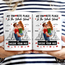 Gift For Couples,Gift For Husband,Gift For Wife,Gift For Boyfriend,Gift For Girlfriend,Happy - My Favorite Place Is Inside Your Hug - Personalized Mug