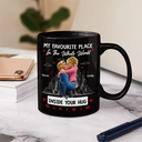 Gift For Couples,Gift For Husband,Gift For Wife,Gift For Boyfriend,Gift For Girlfriend,Happy - My Favorite Place Is Inside Your Hug - Personalized Mug
