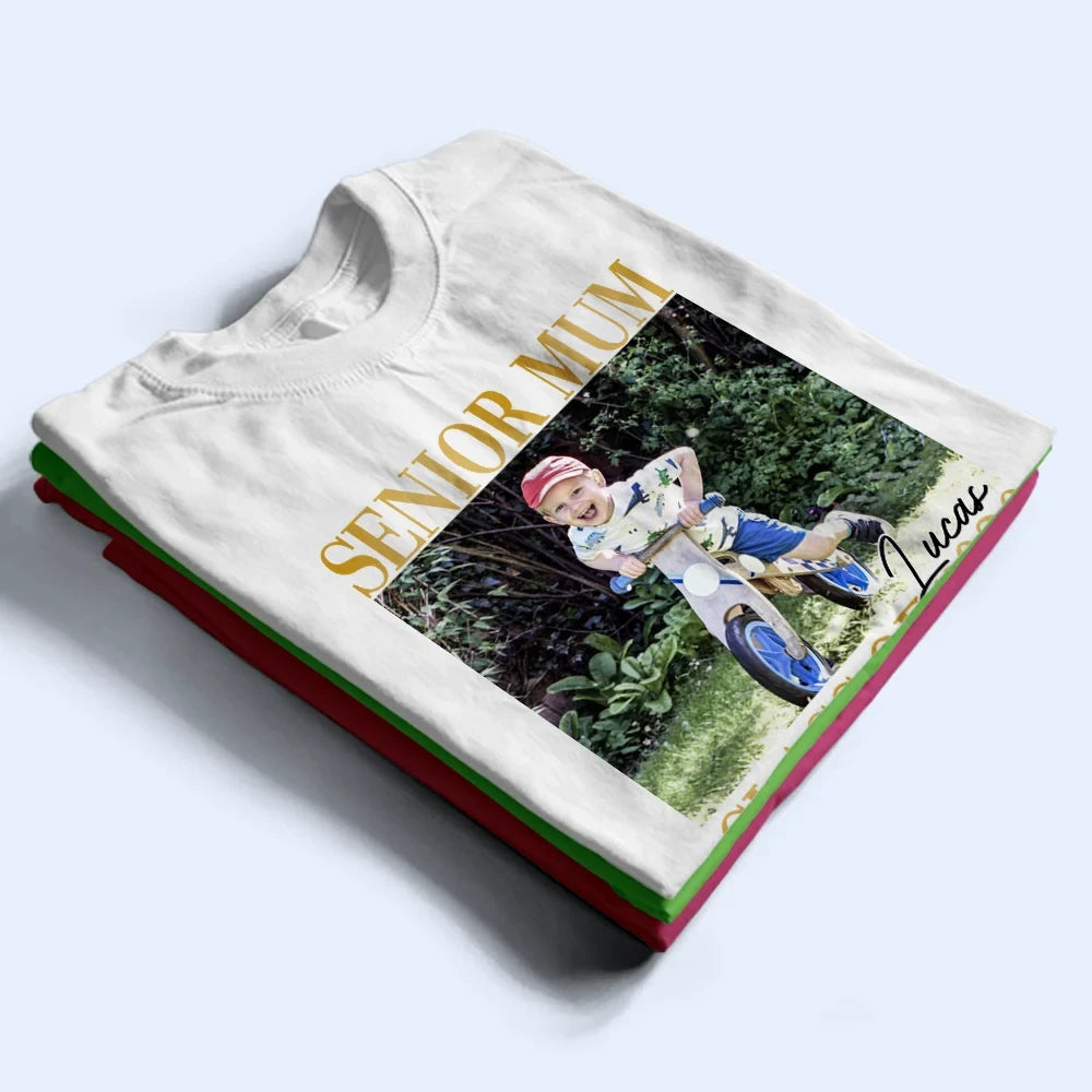 Custom Photo,Graduation,Gift For Mother,Gift For Father,Family,Happy - Custom Photo Senior Mum Graduation - Personalised T Shirt