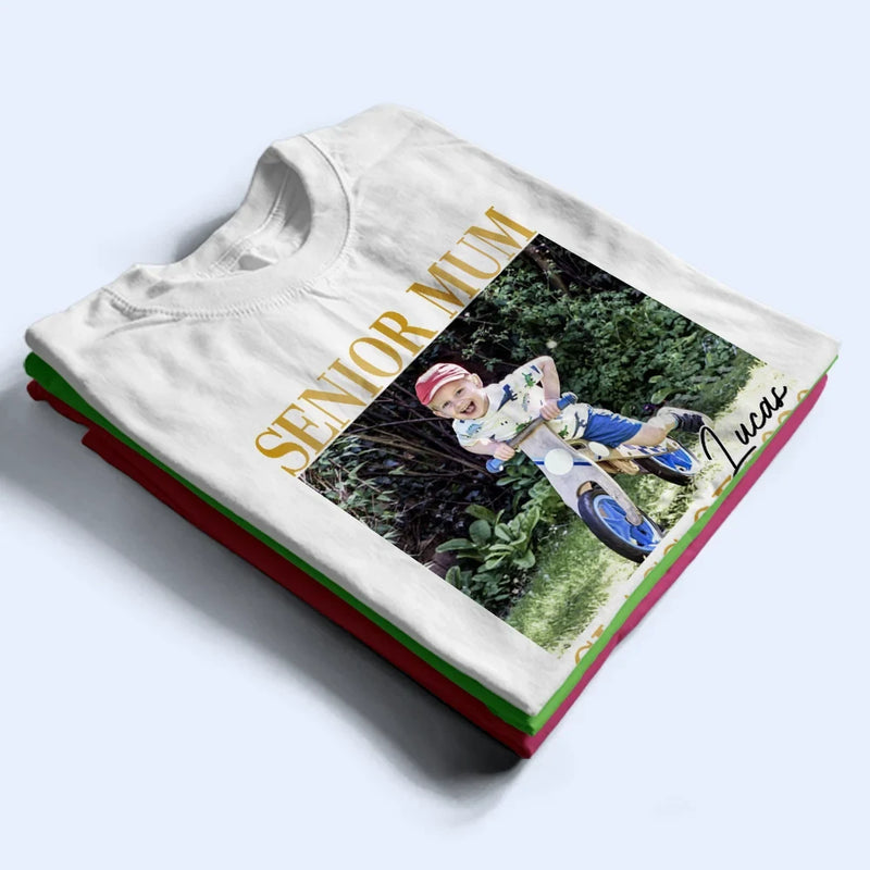 Custom Photo,Graduation,Gift For Mother,Gift For Father,Family,Happy - Custom Photo Senior Mum Graduation - Personalised T Shirt