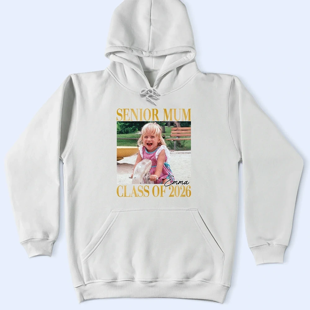 Custom Photo,Graduation,Gift For Mother,Gift For Father,Family,Happy - Custom Photo Senior Mum Graduation - Personalised T Shirt