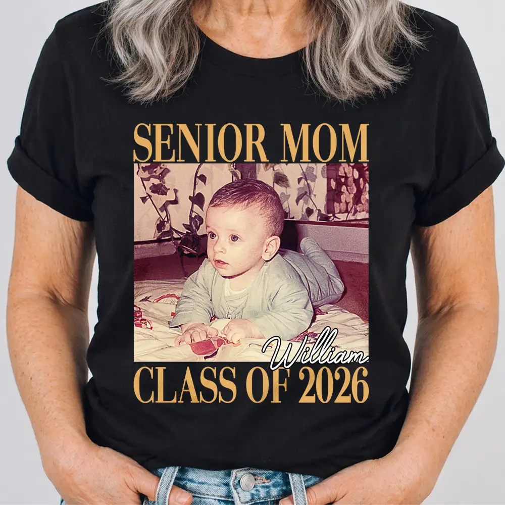 Custom Photo Senior Mom Graduation - Personalized T Shirt