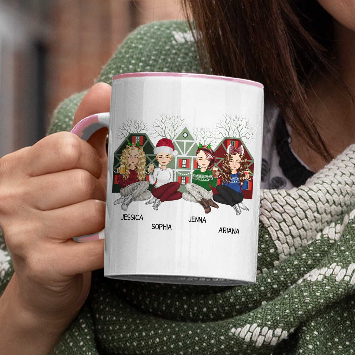 Christmas Congrats On Being My Bestie - Gift For Besties - Personalized Accent Mug