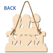 Gift For Mother,Mom - Children,Happy - Mother & Children We Love You - Personalized Custom Shaped Wood Sign