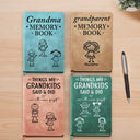 Grandparent Memory Book Grandkids Icon - Personalized Leather Journal