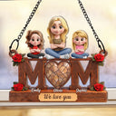 Gift For Mother,Mom - Children,Happy - Mother & Children We Love You - Personalized Window Hanging Suncatcher Ornament