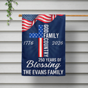 America 250th,Independence Day,Christian - America God Family Country 250 Years Of Blessing - Personalized Flag