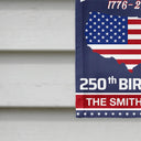 America 250th, Independence Day - America 250th Anniversary US Semiquincentennial Birthday - Personalized Flag