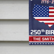 America 250th, Independence Day - America 250th Anniversary US Semiquincentennial Birthday - Personalized Flag