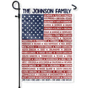 Independence Day - America States One Land One Heart One Hand One Nation - Personalized Flag