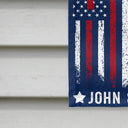 Independence Day,Christian - America Free Indeed Blessing Cross - Personalized Flag