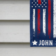 Independence Day,Christian - America Free Indeed Blessing Cross - Personalized Flag