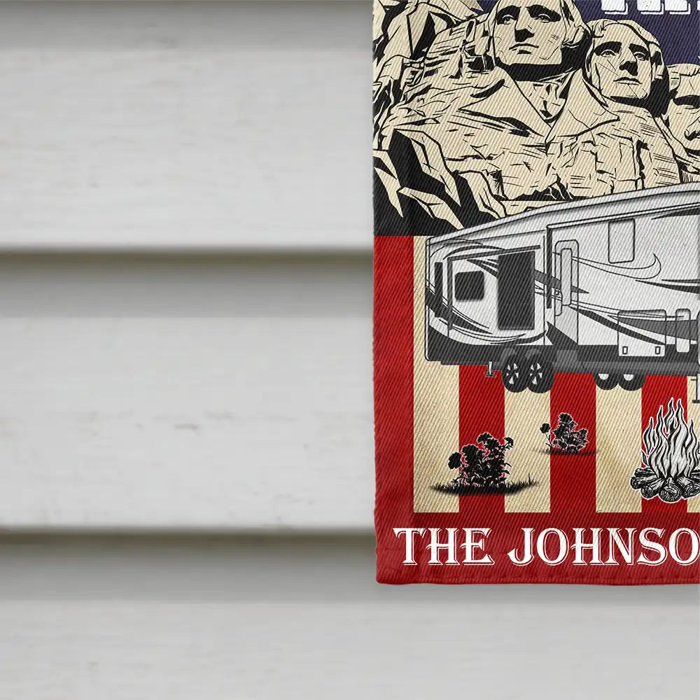 Independence Day, Camping - Drunk Camper Matter American Stars And Stripes - Personalized Flag