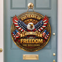 Family,Independence Day,America 250th,Happy,Top Market - 3D Effect Eagle America 250 Years Of Freedom - Personalized Custom Shaped Wood Sign