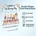 Congrats On Being My Besties - Gift For Besite - Personalized Vertical Rectangle Acrylic Plaque