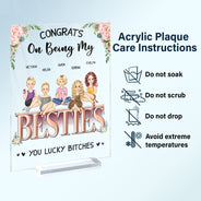 Congrats On Being My Besties - Gift For Besite - Personalized Vertical Rectangle Acrylic Plaque