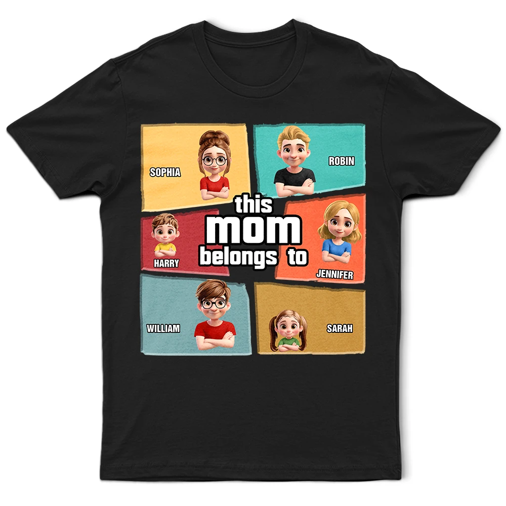 This Mom Belongs To - Personalized T Shirt