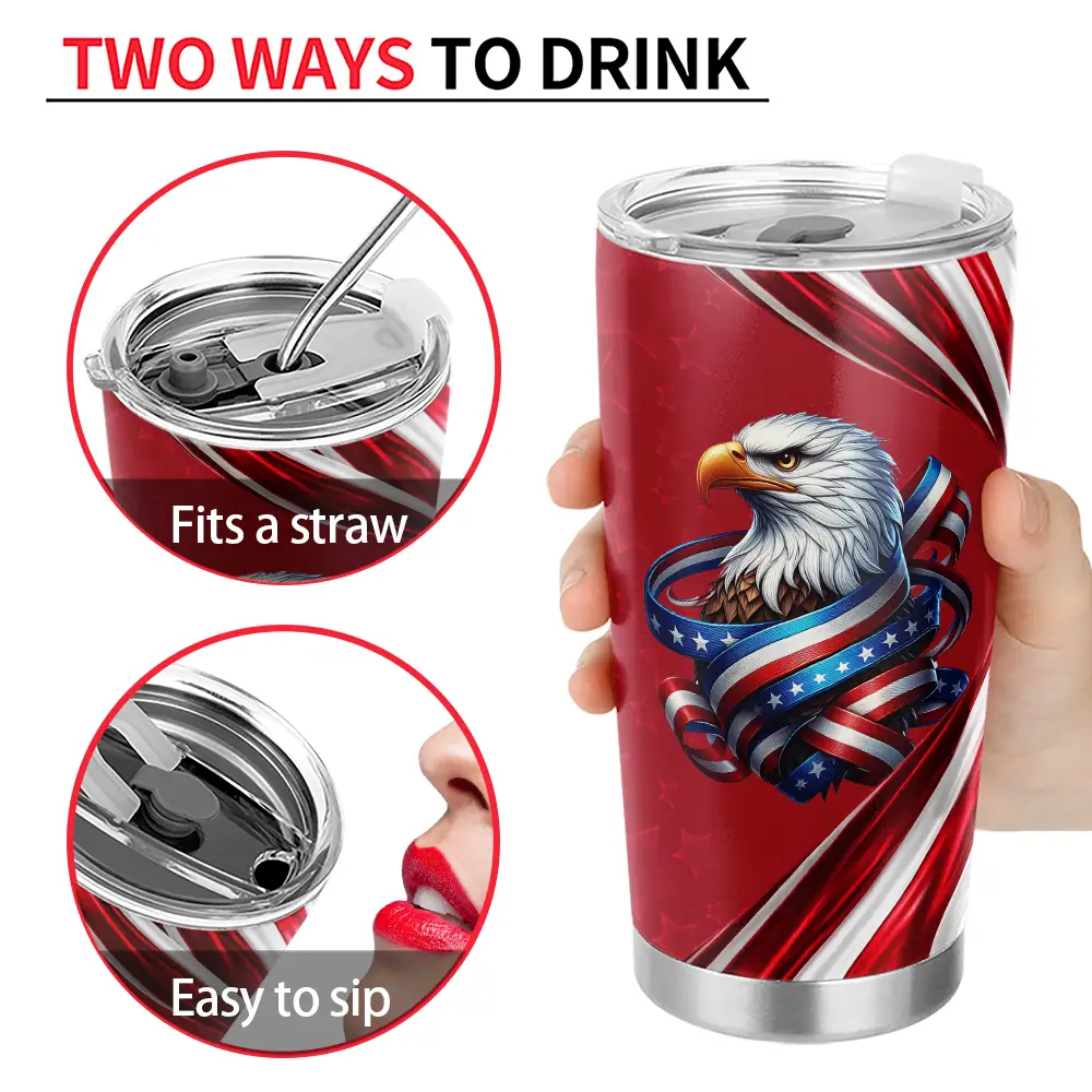 America 250th,Independence Day - America 250th Anniversary US Pride Patriotic Eagle - Personalized Tumbler
