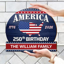 America 250th,Independence Day - America 250th Anniversary US Semiquincentennial Birthday - Personalized Custom Shaped Wood Sign