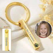 Funny,Happy,Family,Gift For Yourself,Gift For Daughter,Gift For Son,Gift For Sisters,Gift For Brothers,Gift For Bestie,Gift For Sibling,Graduation - Custom Photo Childhood Look Who's Graduated - Personalized Photo Projection Keychain