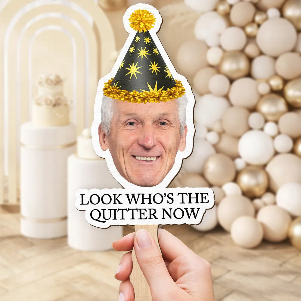 Gift For Women,Gift For Men,Gift For Grandma,Gift For Father,Gift For Grandpa,Gift For Mother,Funny,Photo - Custom Photo Funny Happy Retirement - Personalized Handheld Fan