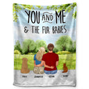 Pet Lovers You Me And The Fur Babies - Gift For Couples - Personalized Fleece Blanket