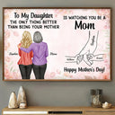Gift For Daughter,Mom - Daughters (Adult),Grandma - Grandkids,Love,Top Market,Vector,Icon - Holding Hand Watching You Be A Mom - Personalized Poster