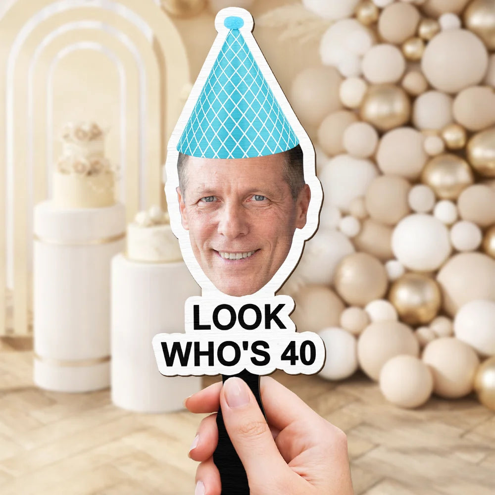 Happy,Funny,Gift For Husband,Gift For Wife,Gift For Boyfriend,Gift For Girlfriend,Gift For Yourself,Gift For Women,Gift For Men,Gifts For Colleagues,Gift For Bestie,Family - Custom Photo Funny Happy Birthday - Personalized Handheld Fan