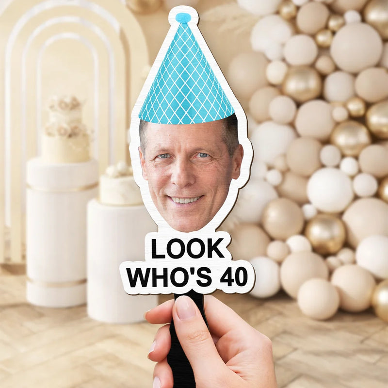 Happy,Funny,Gift For Husband,Gift For Wife,Gift For Boyfriend,Gift For Girlfriend,Gift For Yourself,Gift For Women,Gift For Men,Gifts For Colleagues,Gift For Bestie,Family - Custom Photo Funny Happy Birthday - Personalized Handheld Fan