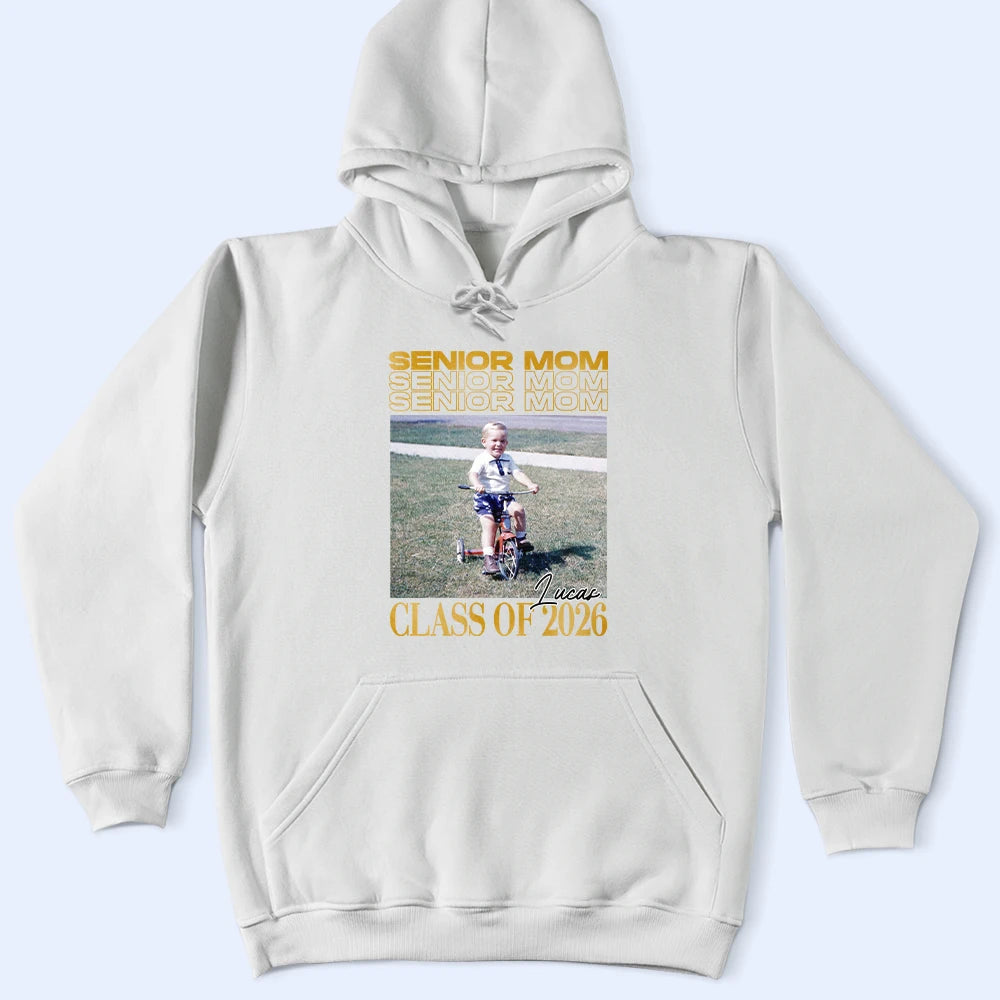 Graduation,Gift For Mother,Custom Photo,Happy,Photo - Custom Photo Senior Mom Graduation Vintage Photo - Personalized T Shirt