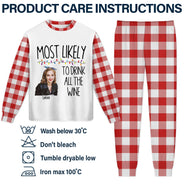 Custom Photo Most Likely To - Gift For Family - Personalized Unisex Pajamas Set