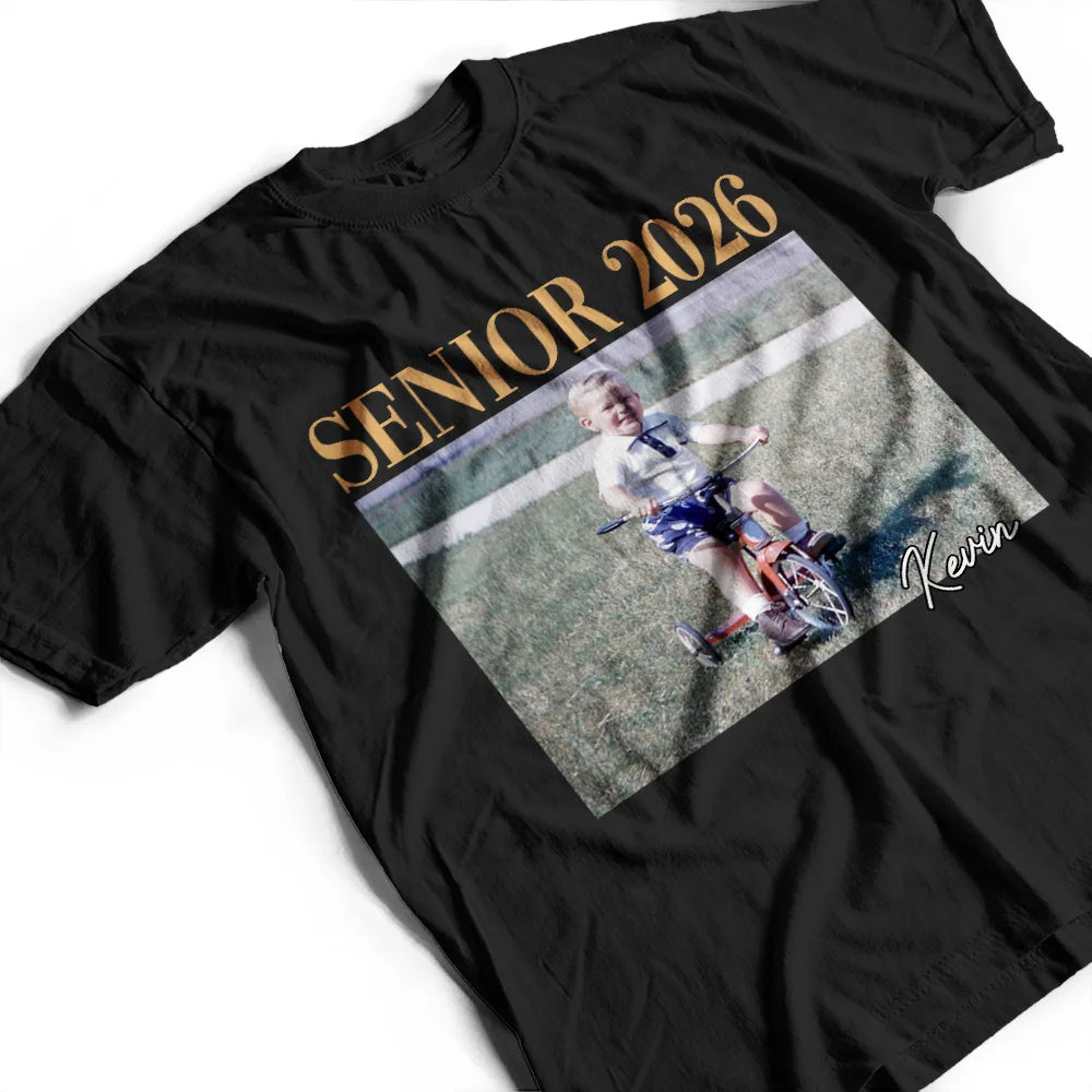 Custom Photo,Graduation,Gift For Yourself,Happy - Custom Photo Graduation Senior - Personalized T Shirt