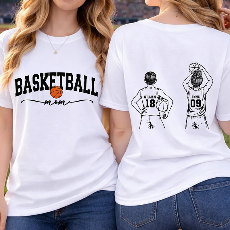 Basketball,Sport Mom,Sport Dad,Gift For Mother,Gift For Father,Happy - Basketball Mom - Personalized T Shirt