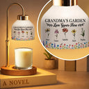 Happy,Gift For Grandma,Love - In Grandma's Garden Love Grows Here - Personalized Candle Warmer Lamp