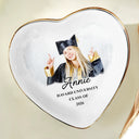Graduation,Happy,Photo - Watercolor (with BG) - Custom Photo Watercolor Painting Congrats Graduation - Personalized Ring Dish