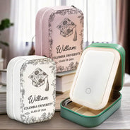 Graduation,Happy - Congrats Graduation - Personalized Makeup Box With LED Mirror