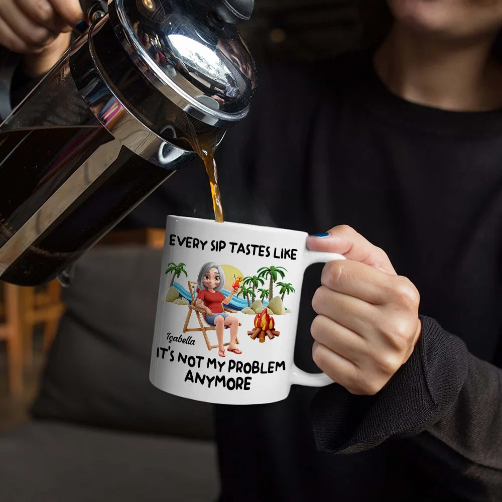 Retirement,Gift For Yourself,Summer,Beach,Funny - Calendar The Legend Has Retired 3D - Personalized Mug