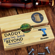 Gift For Father,Dad's Hobby,Funny,Gift For Grandpa,Icon,Humorous - Daddy You're Loved Beyond Measure - Personalized Bottle Opener Wood Level