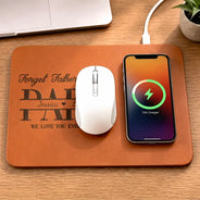 Gift For Father,Gift For Grandpa,Grandpa - Grandkids,Proud - Forget Father's Day We Love You Everyday - Personalized Leather Charging Mat