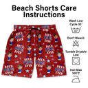 Gift For Mother,Gift For Grandma,Happy,Gift For Father,Gift For Grandpa,Summer,Independence Day,Photo,Icon,Humorous - Custom Photo Stars & Stripes Best Dad Mom Grandpa Grandma Ever - Personalized Unisex Beach Shorts