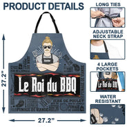 Gift For Husband,Gift For Boyfriend,Gift For Yourself,Gift For Men,Gift For Grandpa,Grandpa's Hobby,Gift For Father,Dad's Hobby,Grilling,French,Non-Eng,Vector,Playful - Le Par-Grill - Tablier Personnalisé