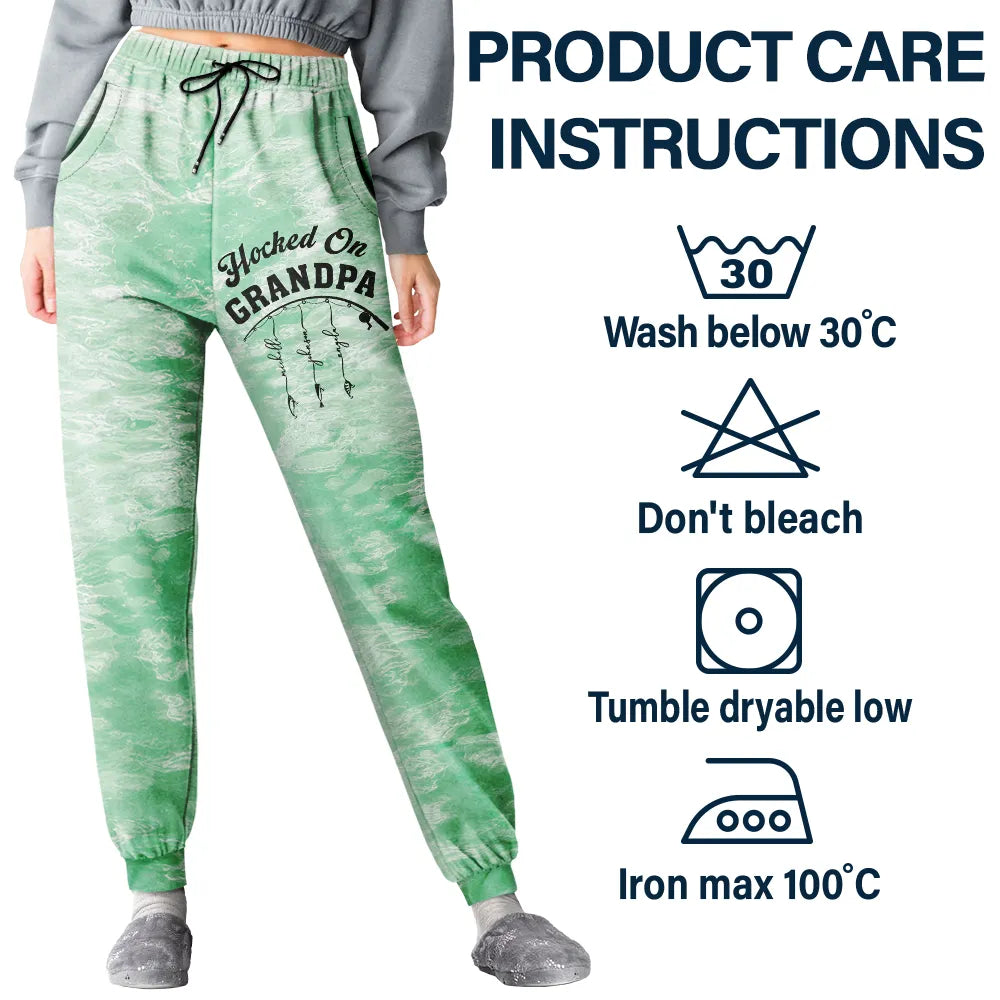 Gift For Father,Fishing,Summer,Proud,Icon - Reel Cool Dad Grandpa - Personalized Sweatpants