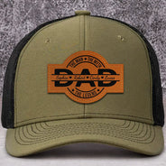 Gift For Father,Top Market,Proud,Special Font - Dad The Man The Myth The Legend - Personalized Leather Patch Hat