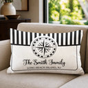 Summer,Family,Confident,Custom Text - Beach House Lake House Family Name - Personalized Pillow