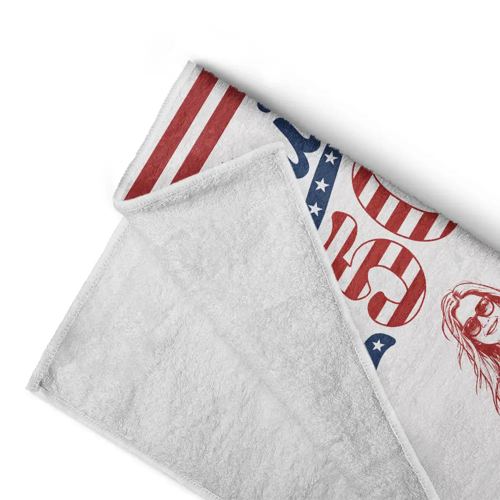 America 250th,Custom Photo,Independence Day,Art Design,Summer,Family,Proud,Photo - Pencil Sketch - Remove BG - Custom Photo Pencil Sketch America 250 Freedom Feels Like Summer - Personalized Beach Towela